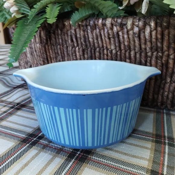 Pyrex Blue Barcode Stripe - Picture 2 of 7
